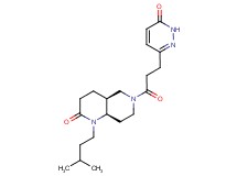 (4aS*,8aR*)-1-(3-methylbutyl)-6-[3-(6-oxo-1,6-dihydropyridazin-3-yl)propanoyl]octahydro-1,6-naphthyridin-2(1H)-one