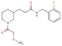 N-(2-fluorobenzyl)-3-[1-(methoxyacetyl)-3-piperidinyl]propanamide