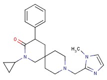 2-cyclopropyl-9-[(1-methyl-1H-imidazol-2-yl)methyl]-4-phenyl-2,9-diazaspiro[5.5]undecan-3-one