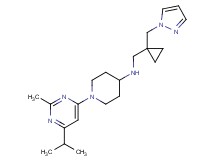 1-(6-isopropyl-2-methylpyrimidin-4-yl)-N-{[1-(1H-pyrazol-1-ylmethyl)cyclopropyl]methyl}piperidin-4-amine