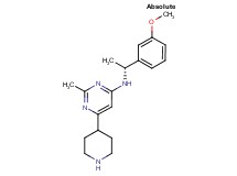 N-[(1R)-1-(3-methoxyphenyl)ethyl]-2-methyl-6-piperidin-4-ylpyrimidin-4-amine