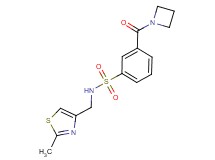 3-(azetidin-1-ylcarbonyl)-N-[(2-methyl-1,3-thiazol-4-yl)methyl]benzenesulfonamide