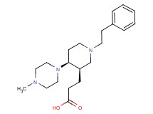 3-[(3R*,4S*)-4-(4-methylpiperazin-1-yl)-1-(2-phenylethyl)piperidin-3-yl]propanoic acid