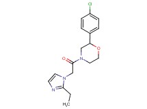 2-(4-chlorophenyl)-4-[(2-ethyl-1H-imidazol-1-yl)acetyl]morpholine