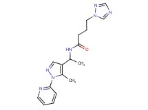 N-[1-(5-methyl-1-pyridin-2-yl-1H-pyrazol-4-yl)ethyl]-4-(1H-1,2,4-triazol-1-yl)butanamide