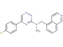 5-(4-fluorophenyl)-N-(5-isoquinolinylmethyl)-N-methyl-1,2,4-triazin-3-amine