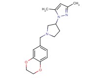 1-[1-(2,3-dihydro-1,4-benzodioxin-6-ylmethyl)-3-pyrrolidinyl]-3,5-dimethyl-1H-pyrazole