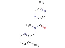 N,5-dimethyl-N-[(3-methyl-2-pyridinyl)methyl]-2-pyrazinecarboxamide trifluoroacetate