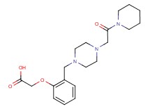 [2-({4-[2-oxo-2-(1-piperidinyl)ethyl]-1-piperazinyl}methyl)phenoxy]acetic acid