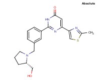 2-(3-{[(2S)-2-(hydroxymethyl)pyrrolidin-1-yl]methyl}phenyl)-6-(2-methyl-1,3-thiazol-4-yl)pyrimidin-4(3H)-one