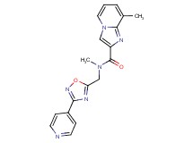 N,8-dimethyl-N-{[3-(4-pyridinyl)-1,2,4-oxadiazol-5-yl]methyl}imidazo[1,2-a]pyridine-2-carboxamide trifluoroacetate