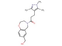 {4-[3-(1,3,5-trimethyl-1H-pyrazol-4-yl)propanoyl]-2,3,4,5-tetrahydro-1,4-benzoxazepin-7-yl}methanol