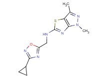 N-[(3-cyclopropyl-1,2,4-oxadiazol-5-yl)methyl]-1,3-dimethyl-1H-pyrazolo[3,4-d][1,3]thiazol-5-amine