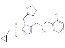 (2-chlorobenzyl){[2-[(cyclopropylmethyl)sulfonyl]-1-(tetrahydro-2-furanylmethyl)-1H-imidazol-5-yl]methyl}methylamine