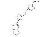 N-{[5-(1,3-benzodioxol-5-yl)-1,2,4-oxadiazol-3-yl]methyl}-5-ethyl-1,3,4-oxadiazol-2-amine