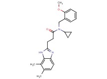N-cyclopropyl-3-(6,7-dimethyl-1H-benzimidazol-2-yl)-N-(2-methoxybenzyl)propanamide