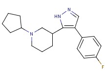 1-cyclopentyl-3-[4-(4-fluorophenyl)-1H-pyrazol-5-yl]piperidine