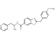 2-(4-methoxybenzyl)-N-[1-methyl-2-(3-pyridinyl)ethyl]-1,3-benzoxazole-6-carboxamide