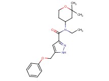 N-(2,2-dimethyltetrahydro-2H-pyran-4-yl)-N-ethyl-5-(phenoxymethyl)-1H-pyrazole-3-carboxamide