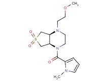 (4aR*,7aS*)-1-(2-methoxyethyl)-4-[(1-methyl-1H-pyrrol-2-yl)carbonyl]octahydrothieno[3,4-b]pyrazine 6,6-dioxide