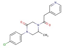 1-(4-chlorophenyl)-5-methyl-4-(3-pyridinylacetyl)-2-piperazinone