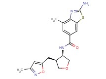 2-amino-4-methyl-N-{(3R*,4S*)-4-[(3-methylisoxazol-5-yl)methyl]tetrahydrofuran-3-yl}-1,3-benzothiazole-6-carboxamide