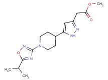methyl {5-[1-(5-isopropyl-1,2,4-oxadiazol-3-yl)piperidin-4-yl]-1H-pyrazol-3-yl}acetate