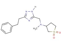 (1,1-dioxidotetrahydro-3-thienyl)methyl{[3-(2-phenylethyl)-1H-1,2,4-triazol-5-yl]methyl}amine