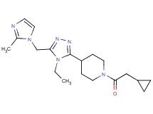 1-(cyclopropylacetyl)-4-{4-ethyl-5-[(2-methyl-1H-imidazol-1-yl)methyl]-4H-1,2,4-triazol-3-yl}piperidine