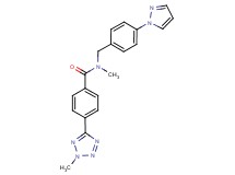 N-methyl-4-(2-methyl-2H-tetrazol-5-yl)-N-[4-(1H-pyrazol-1-yl)benzyl]benzamide