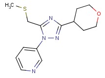 3-[5-[(methylthio)methyl]-3-(tetrahydro-2H-pyran-4-yl)-1H-1,2,4-triazol-1-yl]pyridine