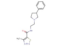 4-methyl-N-[2-(3-phenylpyrrolidin-1-yl)ethyl]-1,2,3-thiadiazole-5-carboxamide