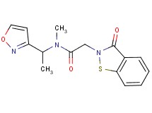 N-(1-isoxazol-3-ylethyl)-N-methyl-2-(3-oxo-1,2-benzisothiazol-2(3H)-yl)acetamide