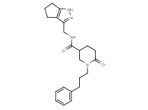6-oxo-1-(3-phenylpropyl)-N-(1,4,5,6-tetrahydrocyclopenta[c]pyrazol-3-ylmethyl)-3-piperidinecarboxamide