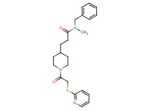 N-benzyl-N-methyl-3-{1-[(2-pyridinylthio)acetyl]-4-piperidinyl}propanamide