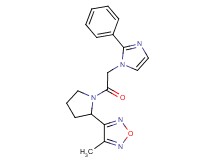 3-methyl-4-{1-[(2-phenyl-1H-imidazol-1-yl)acetyl]pyrrolidin-2-yl}-1,2,5-oxadiazole