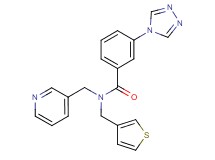 N-(pyridin-3-ylmethyl)-N-(3-thienylmethyl)-3-(4H-1,2,4-triazol-4-yl)benzamide