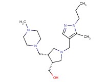 {(3R*,4S*)-4-[(4-methylpiperazin-1-yl)methyl]-1-[(5-methyl-1-propyl-1H-pyrazol-4-yl)methyl]pyrrolidin-3-yl}methanol