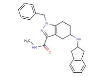 1-benzyl-5-(2,3-dihydro-1H-inden-2-ylamino)-N-methyl-4,5,6,7-tetrahydro-1H-indazole-3-carboxamide
