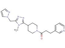 3-(3-{4-[4-methyl-5-(1H-pyrazol-1-ylmethyl)-4H-1,2,4-triazol-3-yl]piperidin-1-yl}-3-oxopropyl)pyridine