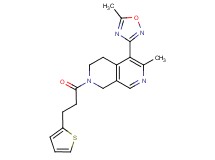 6-methyl-5-(5-methyl-1,2,4-oxadiazol-3-yl)-2-[3-(2-thienyl)propanoyl]-1,2,3,4-tetrahydro-2,7-naphthyridine