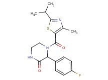 3-(4-fluorophenyl)-4-[(2-isopropyl-4-methyl-1,3-thiazol-5-yl)carbonyl]piperazin-2-one