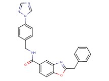 2-benzyl-N-[4-(1H-1,2,4-triazol-1-yl)benzyl]-1,3-benzoxazole-5-carboxamide