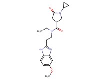 1-cyclopropyl-N-ethyl-N-[2-(5-methoxy-1H-benzimidazol-2-yl)ethyl]-5-oxo-3-pyrrolidinecarboxamide
