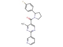 5-{[2-(4-fluorophenyl)-1-pyrrolidinyl]carbonyl}-4-methyl-2-(3-pyridinyl)pyrimidine