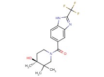 (4S*)-3,3,4-trimethyl-1-{[2-(trifluoromethyl)-1H-benzimidazol-5-yl]carbonyl}piperidin-4-ol