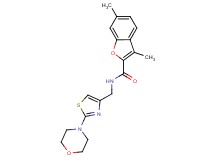 3,6-dimethyl-N-{[2-(4-morpholinyl)-1,3-thiazol-4-yl]methyl}-1-benzofuran-2-carboxamide