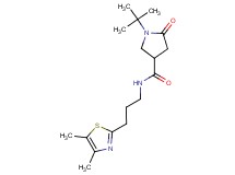 1-tert-butyl-N-[3-(4,5-dimethyl-1,3-thiazol-2-yl)propyl]-5-oxo-3-pyrrolidinecarboxamide