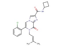 6-(2-chlorophenyl)-N-cyclobutyl-7-(3-methylbut-2-en-1-yl)-8-oxo-7,8-dihydroimidazo[1,2-a]pyrazine-2-carboxamide