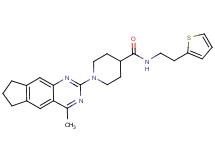 1-(4-methyl-7,8-dihydro-6H-cyclopenta[g]quinazolin-2-yl)-N-[2-(2-thienyl)ethyl]-4-piperidinecarboxamide